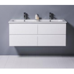 Port11-1500 PVC Wall Hung Double Bowl Vanity Cabinet Only Double Bowl